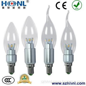 2800-3200K E12 E14 Dimmable LED candle lamp